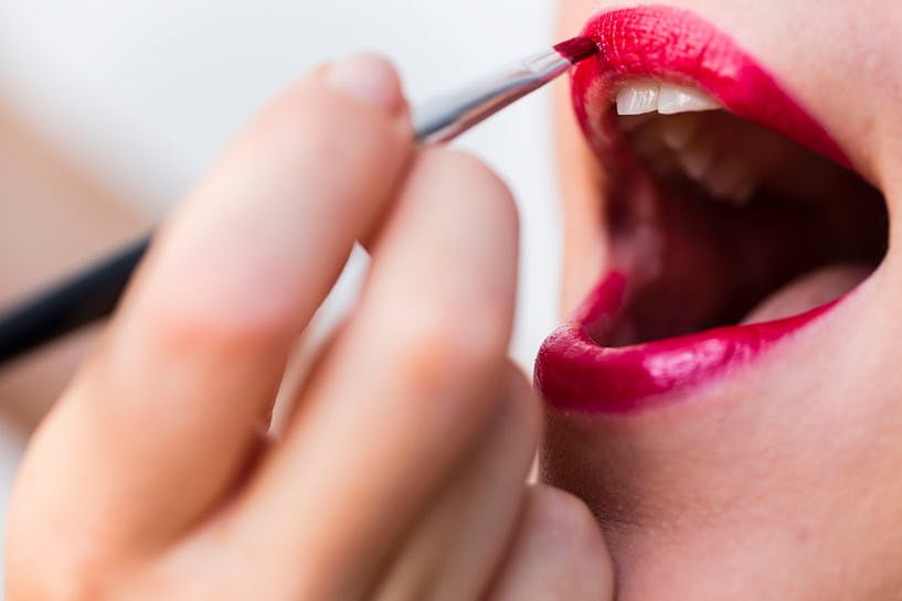 Detalle de maquillaje de labios  por Diana Fraga makeup de A Coruña