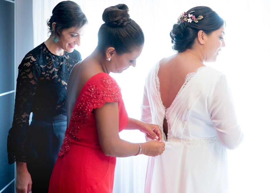 vestido de novia de la modista Gloria Fontán de Sada