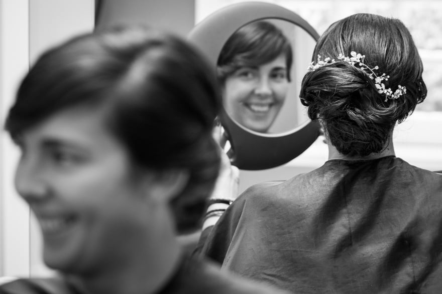 Peluquería Aqua de A Coruña Peinado de novia el dia de su boda