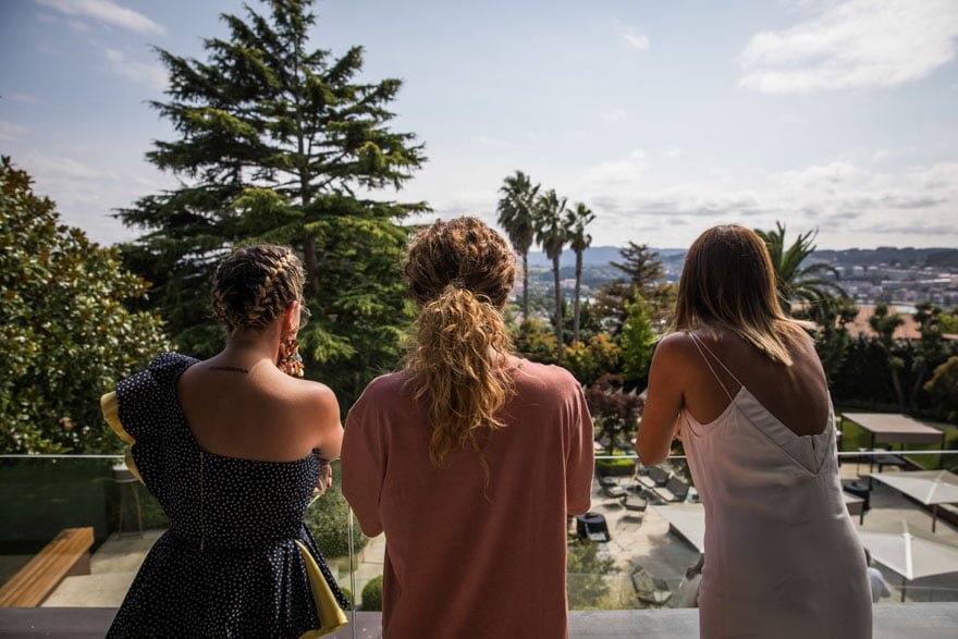 Terraza de la suite de la Finca Montesqueiro