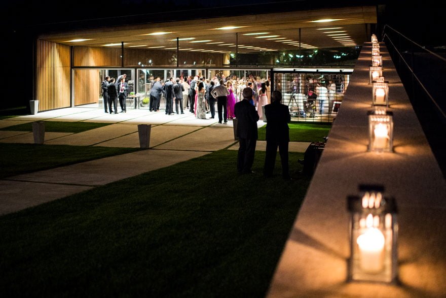 Pazo de Cea durante la cena de una boda